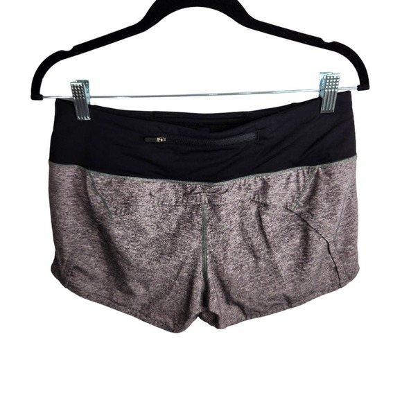 Lululemon Run Times Short II 4" Womens 6 Heather Lux Multi Black Black - Picture 4 of 7
